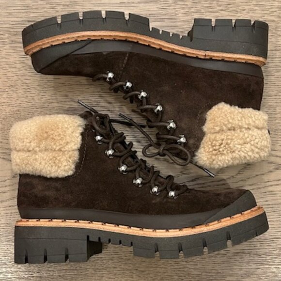 Marc Fisher  "Cade" Genuine shearling Lace Up boot - Picture 3 of 13